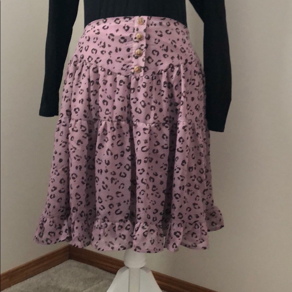 Purple Leopard Skirt